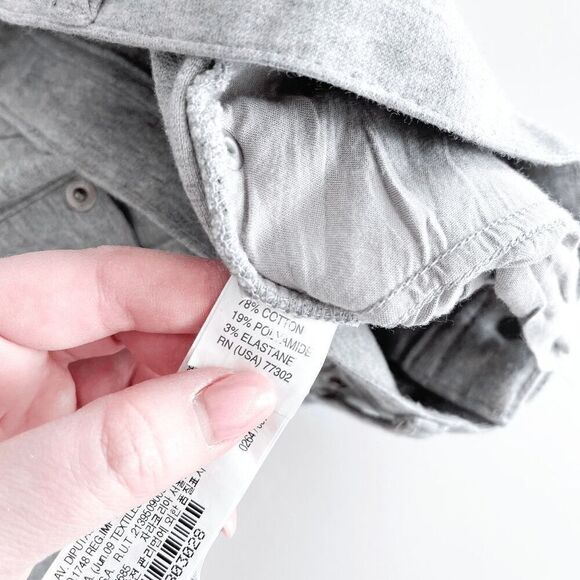 Zara Basics Women's Zip Fly Cropped Stretch Skinny Jeggings Heather Gray Size S - Picture 5 of 10